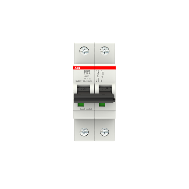 ABB 2CDS272001R0428 S202M-Z10 Sicherungsautomat Z-Charakteristik  10 kA  10 A  2P