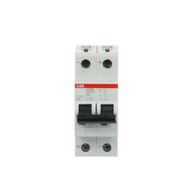 ABB 2CDS272061R0608 S202M-Z63UC Sicherungsautomat Z-Charakteristik  10 kA  63 A  2P