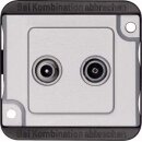 Merten 299460 BK-/Sat-Antennenstichdose 2-fach mattsilber...