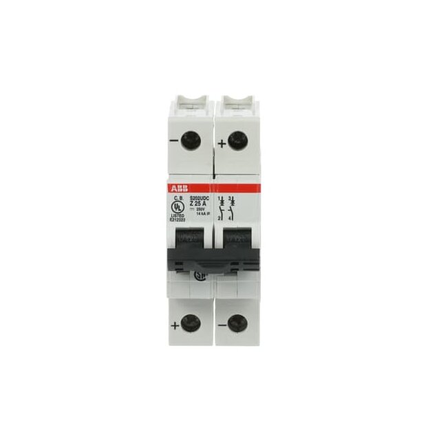 ABB 2CDS272517R0518 S202UDC-Z25 Sicherungsautomat Z-Charakteristik  14 kA  25 A  2P  UL489