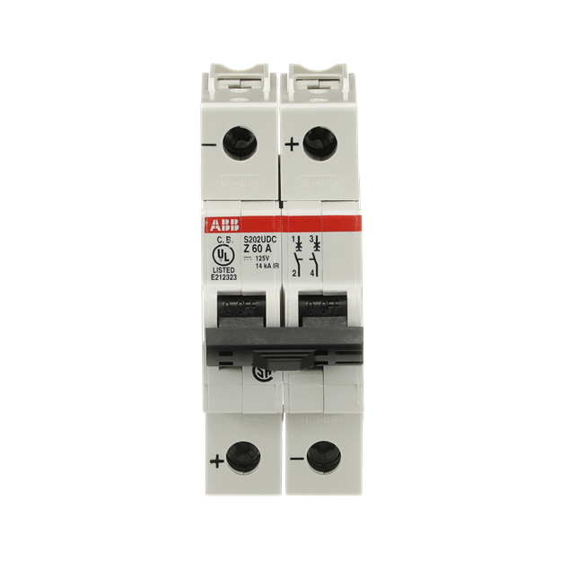 ABB 2CDS272517R0588 S202UDC-Z60 Sicherungsautomat Z-Charakteristik  14 kA  60 A  2P  UL489