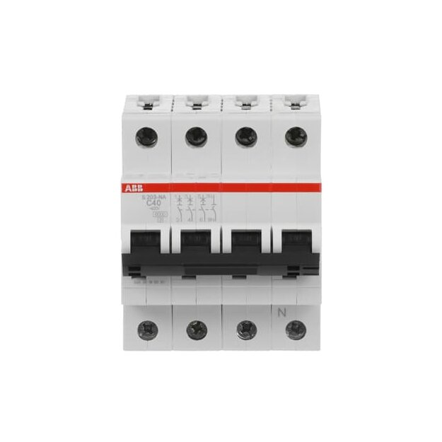 ABB 2CDS253103R0404 S203-C40NA Sicherungsautomat C-Charakteristik  6 kA  40 A  3P+NA