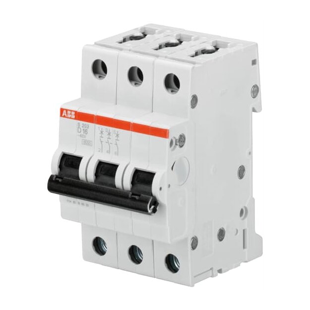ABB 2CDS253001R0081 S203-D8 Sicherungsautomat D-Charakteristik  6 kA  8 A  3P
