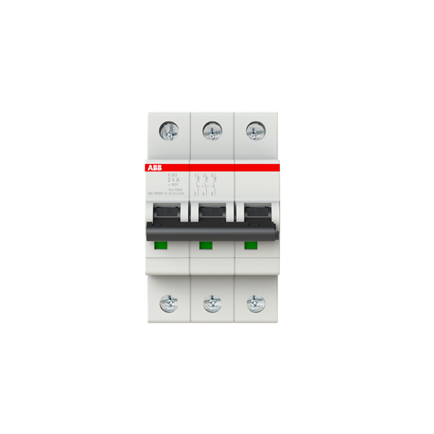 ABB 2CDS253001R0338 S203-Z4 Sicherungsautomat Z-Charakteristik  6 kA  4 A  3P