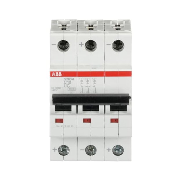 ABB 2CDS273061R0104 S203M-C10UC Sicherungsautomat C-Charakteristik  10 kA  10 A  3P