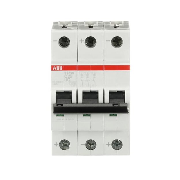 ABB 2CDS273061R0254 S203M-C25UC Sicherungsautomat C-Charakteristik  10 kA  25 A  3P