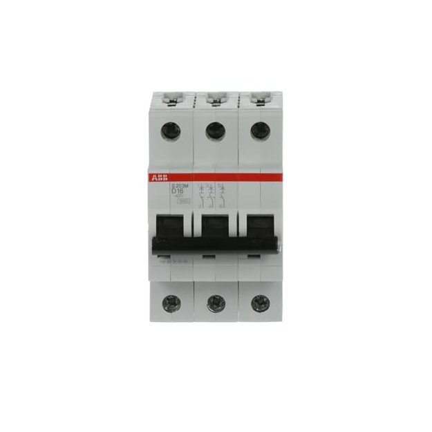 ABB 2CDS273001R0161 S203M-D16 Sicherungsautomat D-Charakteristik  10 kA  16 A  3P