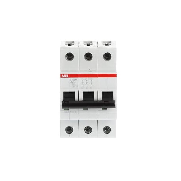 ABB 2CDS273001R0201 S203M-D20 Sicherungsautomat D-Charakteristik  10 kA  20 A  3P