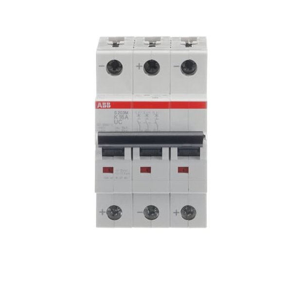ABB 2CDS273061R0467 S203M-K16UC Sicherungsautomat K-Charakteristik  10 kA  16 A  3P