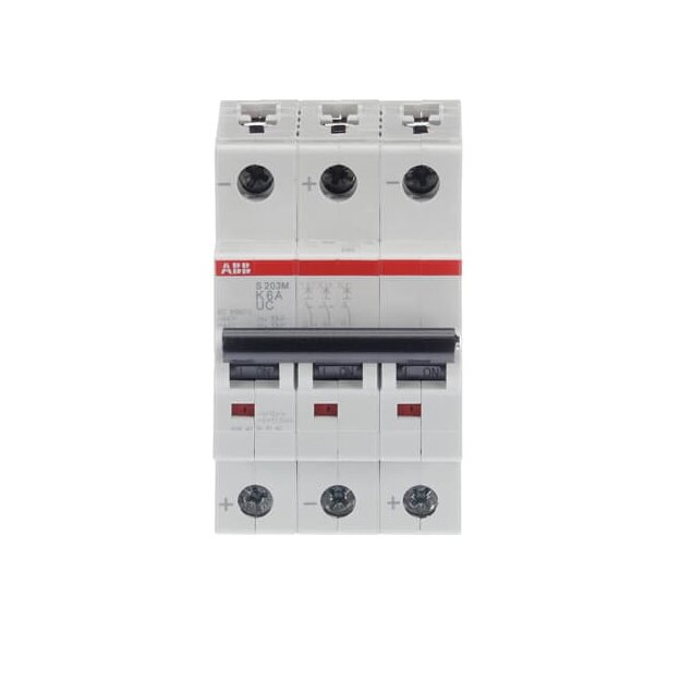 ABB 2CDS273061R0377 S203M-K6UC Sicherungsautomat K-Charakteristik  10 kA  6 A  3P