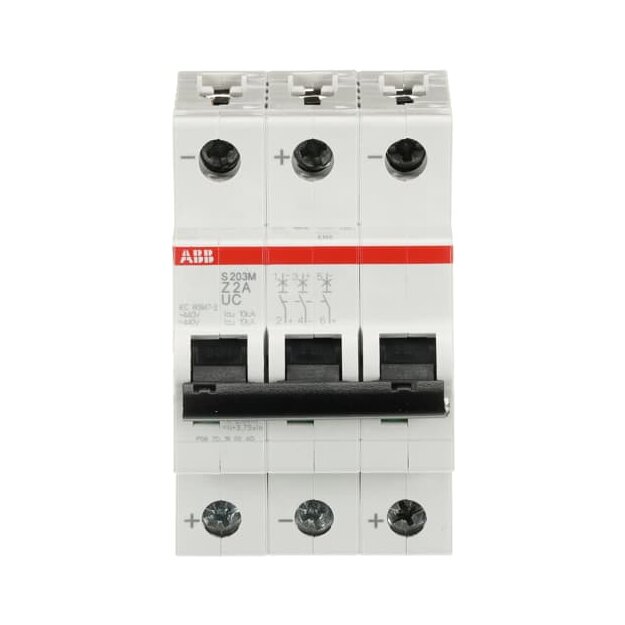 ABB 2CDS273061R0278 S203M-Z2UC Sicherungsautomat Z-Charakteristik  10 kA  2 A  3P
