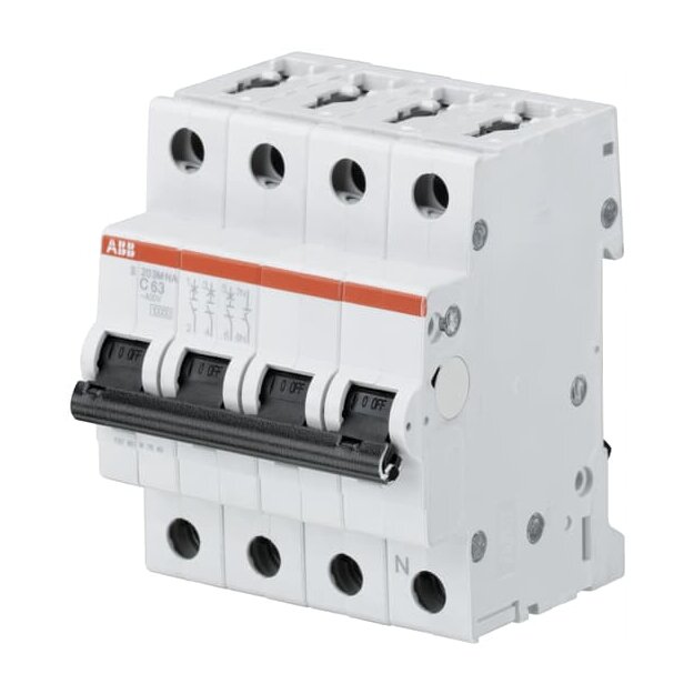 ABB 2CDS273103R0558 S203M-Z40NA Sicherungsautomat D-Charakteristik  10 kA  40 A  3P+NA