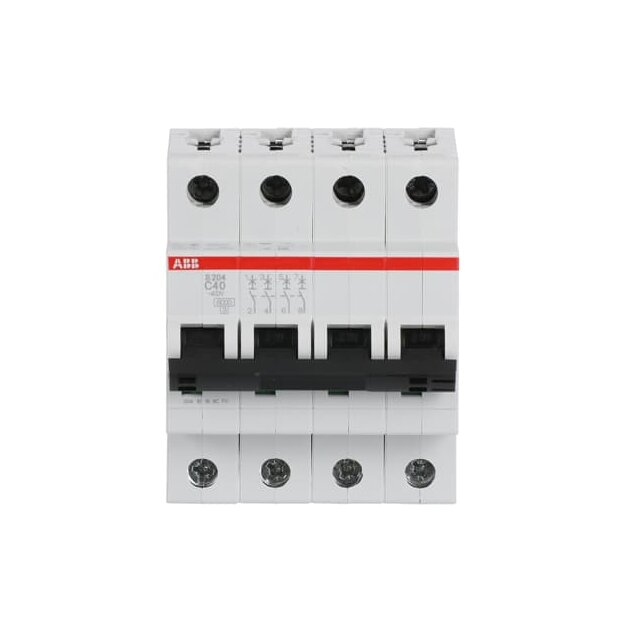 ABB 2CDS254001R0404 S204-C40 Sicherungsautomat C-Charakteristik  6 kA  40 A  4P
