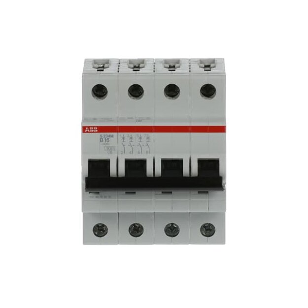 ABB 2CDS274001R0165 S204M-B16 Sicherungsautomat B-Charakteristik  10 kA  16 A  4P