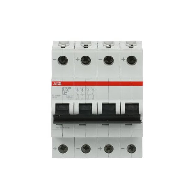 ABB 2CDS274061R0165 S204M-B16UC Sicherungsautomat B-Charakteristik  10 kA  16 A  4P