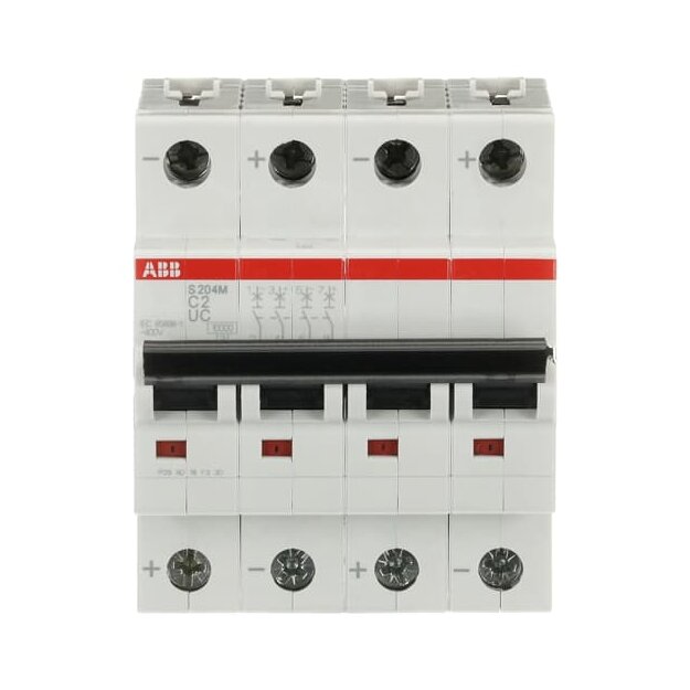 ABB 2CDS274061R0024 S204M-C2UC Sicherungsautomat C-Charakteristik  10 kA  2 A  4P