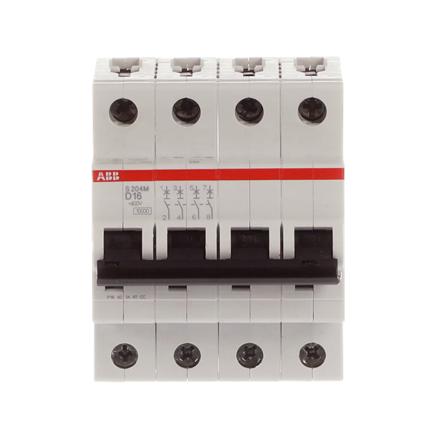 ABB 2CDS274001R0161 S204M-D16 Sicherungsautomat D-Charakteristik  10 kA  16 A  4P