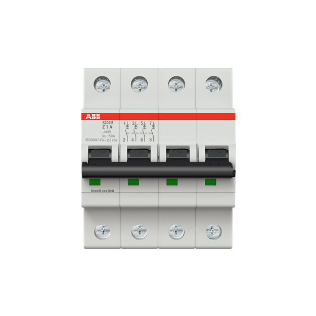 ABB 2CDS274001R0218 S204M-Z1 Sicherungsautomat Z-Charakteristik  10 kA  1 A  4P