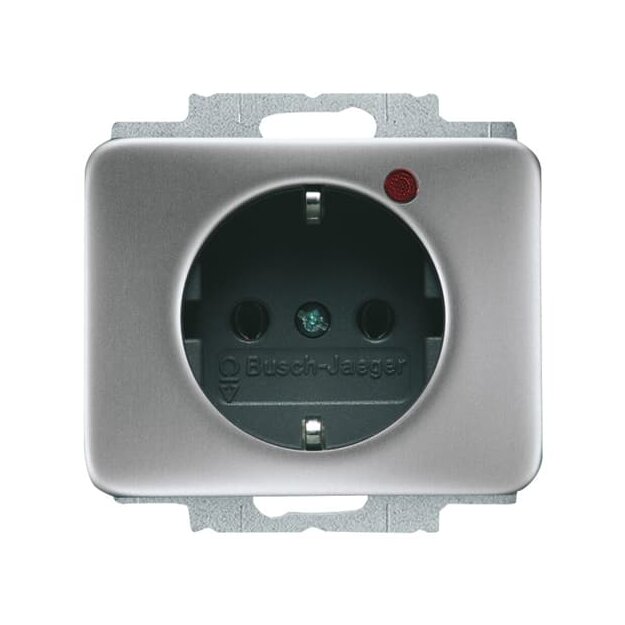 Busch-Jaeger 2310EUGL/VA-266-11 Busch-Protector® SCHUKO® Steckdosen-Einsatz mit Überspannungsschutz (Kunststoff (lackiert)) Titan 2CKA002011A3829