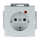 Busch-Jaeger 2310 EUGL/VA-83-11 Busch-Protector® SCHUKO® Steckdosen-Einsatz mit Überspannungsschutz (Kunststoff (lackiert)) Alusilber 2CKA002011A3832