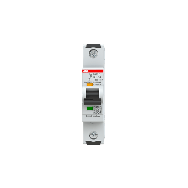 ABB 2CDS381001R0157 S301P-K0 5 Sicherungsautomat K-Charakteristik  25kA  0 5A  1P