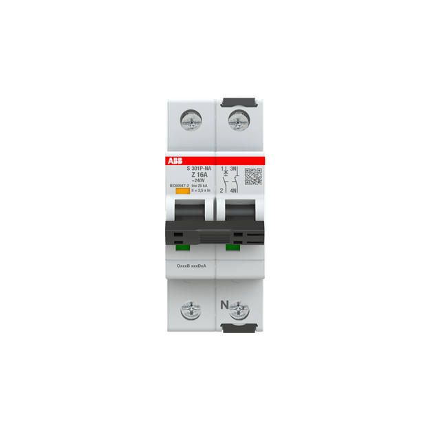 ABB 2CDS381103R0468 S301P-Z16NA Sicherungsautomat Z-Charakteristik  25kA  16A  1+NA