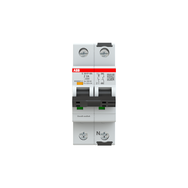ABB 2CDS381103R0278 S301P-Z2NA Sicherungsautomat Z-Charakteristik  25kA  2A  1+NA