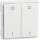 Peha 00323713 EnOcean Easyfit Wandsender 55 x 55mm 4-Kanal Reinweiß hochglänzend I/O