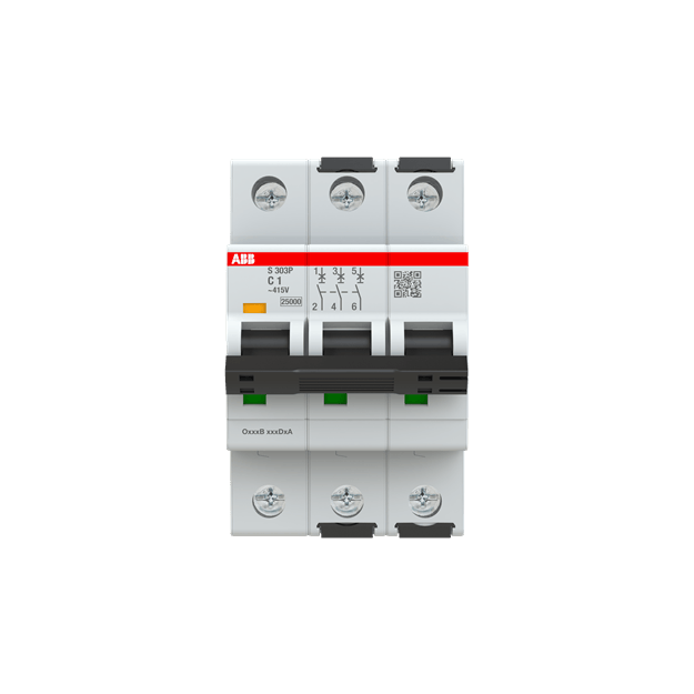 ABB 2CDS383001R0014 S303P-C1 Sicherungsautomat C-Charakteristik  25kA  1A  3P