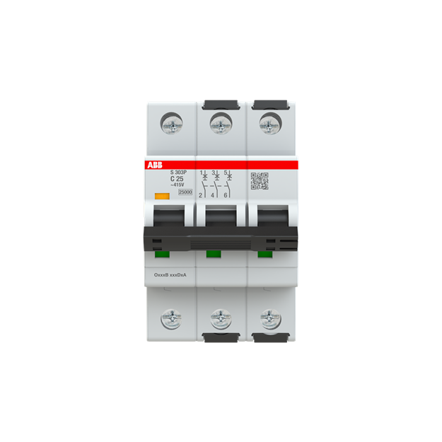ABB 2CDS383001R0254 S303P-C25 Sicherungsautomat C-Charakteristik  25kA  25A  3P