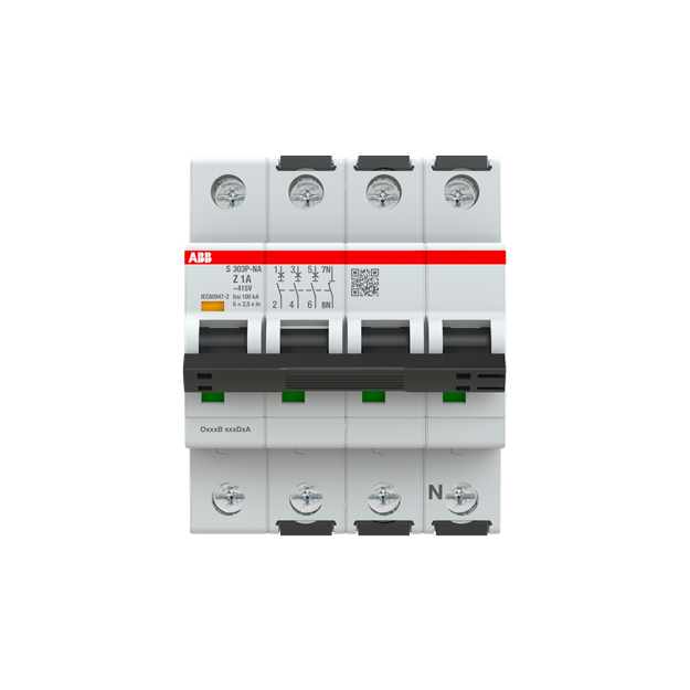 ABB 2CDS383103R0218 S303P-Z1NA Sicherungsautomat Z-Charakteristik  25kA  1A  3+NA