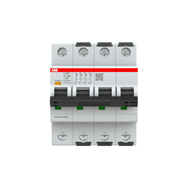 ABB 2CDS384001R0258 S304P-Z1 6 Sicherungsautomat Z-Charakteristik  25kA  1 6A  4P