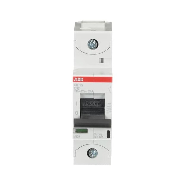 ABB 2CCS861001R0321 S801S-D32 Hochleistungssicherungsautomat  32A D 400VAC=Icu 50kA 690VAC=Icu6kA 1P