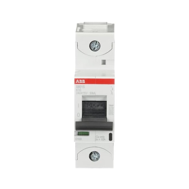 ABB 2CCS861001R0427 S801S-K10 Hochleistungssicherungsautomat  10A K 400VAC=Icu 50kA 690VAC=Icu6kA 1P