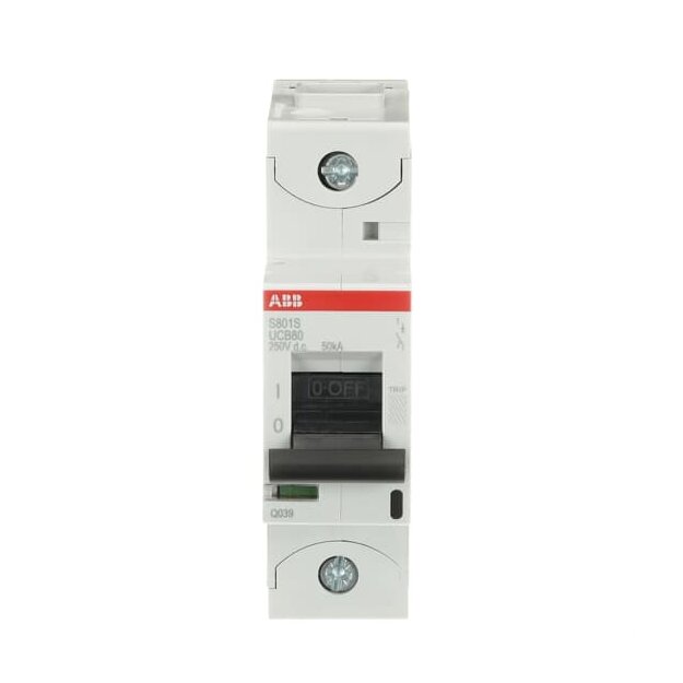 ABB 2CCS861001R1805 S801S-UCB80 Hochleistungssicherungsautomat 80A B 250VDC=Icu 50kA 1P