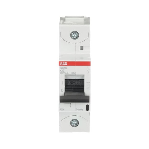 ABB 2CCS881017R0487 S801U-K20 Hochleistungssicherungsautomat  20A K 240VAC=Icu 30kA 1P  UL 489