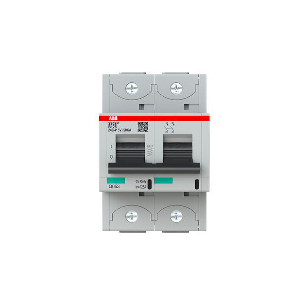 ABB 2CCG001219R0001 S802P-B125 Hochleistungssicherungsautomat 125A  B-Charakteristik  Icu=50kA 240/415V AC  2P
