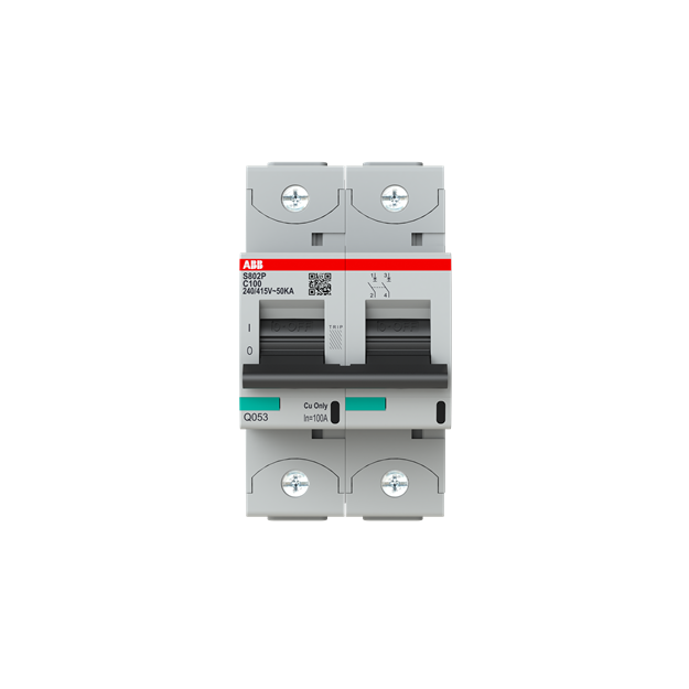 ABB 2CCG001230R0001 S802P-C100 Hochleistungssicherungsautomat 100A  C-Charakteristik  Icu=50kA 240/415V AC  2P