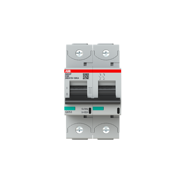 ABB 2CCG001229R0001 S802P-C80 Hochleistungssicherungsautomat 80A  C-Charakteristik  Icu=50kA 240/415V AC  2P