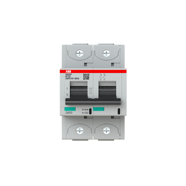 ABB 2CCG001255R0001 S802P-K125 Hochleistungssicherungsautomat 125A  K-Charakteristik  Icu=50kA 240/415V AC  2P