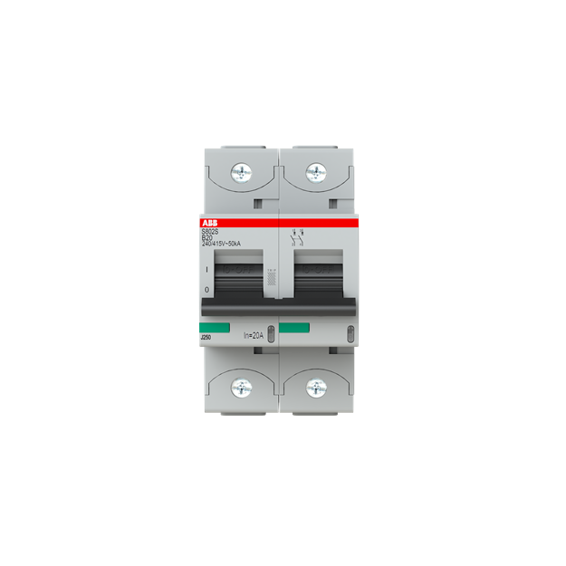 ABB 2CCS862001R0205 S802S-B20 Hochleistungssicherungsautomat  20A B 400VAC=Icu 50kA 690VAC=Icu6kA 2P