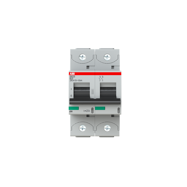 ABB 2CCS862001R0255 S802S-B25 Hochleistungssicherungsautomat  25A B 400VAC=Icu 50kA 690VAC=Icu6kA 2P