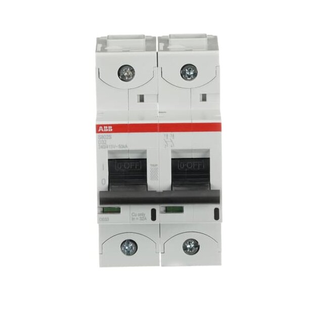 ABB 2CCS862001R0321 S802S-D32 Hochleistungssicherungsautomat  32A D 400VAC=Icu 50kA 690VAC=Icu6kA 2P