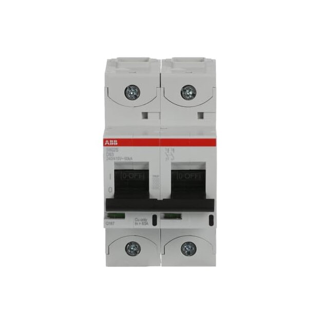 ABB 2CCS862001R0631 S802S-D63 Hochleistungssicherungsautomat  63A D 400VAC=Icu 50kA 690VAC=Icu6kA 2P