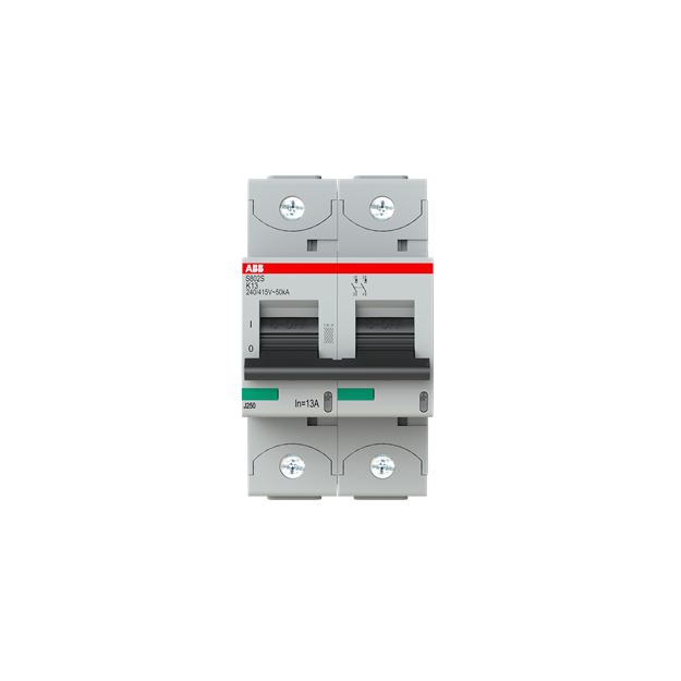 ABB 2CCS862001R0447 S802S-K13 Hochleistungssicherungsautomat  13A K 400VAC=Icu 50kA 690VAC=Icu6kA 2P