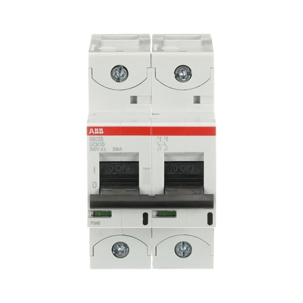 ABB 2CCS862001R1427 S802S-UCK10 Hochleistungssicherungsautomat  10A K 500VDC=Icu 50kA 2P