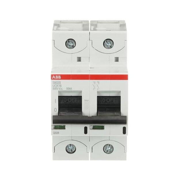 ABB 2CCS862001R1467 S802S-UCK16 Hochleistungssicherungsautomat  16A K 500VDC=Icu 50kA 2P