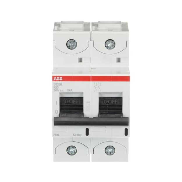 ABB 2CCS862017R0527 S802U-K30 Hochleistungssicherungsautomat  30A K 240VAC=Icu 50kA 2P  UL 489