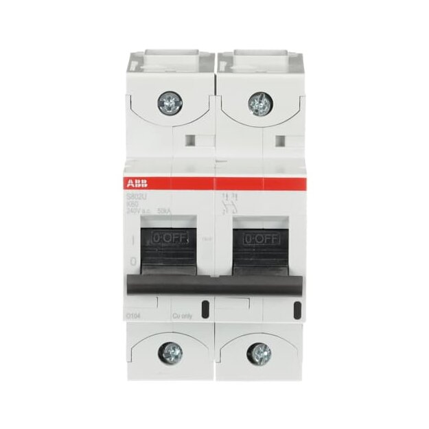 ABB 2CCS862017R0587 S802U-K60 Hochleistungssicherungsautomat  60A K 240VAC=Icu 50kA 2P  UL 489