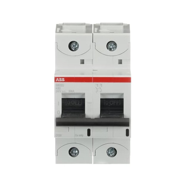 ABB 2CCS862017R0627 S802U-K80 Hochleistungssicherungsautomat  80A K 240VAC=Icu 50kA 2P  UL 489